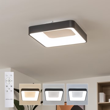 Brilagi - Plafonnier LED dimmable FALCON II LED/80W/230V 3000-6500K 40x40 cm noir + télécommande