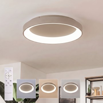 BRILAGI - Plafonnier LED dimmable FALCON II LED/99W/230V 3000-6500K Ø 60 cm beige + télécommande