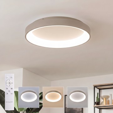 BRILAGI - Plafonnier LED dimmable FALCON II LED/99W/230V 3000-6500K Ø 60 cm blanc/beige + télécommande