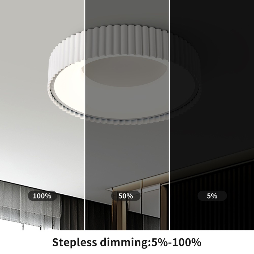 BRILAGI - Plafonnier LED dimmable FALCON MODERN LED/30W/230V 3000-6000K Ø 40 cm blanc + télécommande