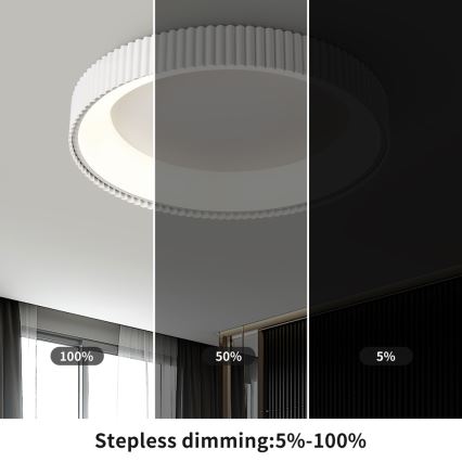 Brilagi - Plafonnier LED dimmable FALCON MODERN LED/54W/230V 3000-6000K 60 cm blanc + télécommande
