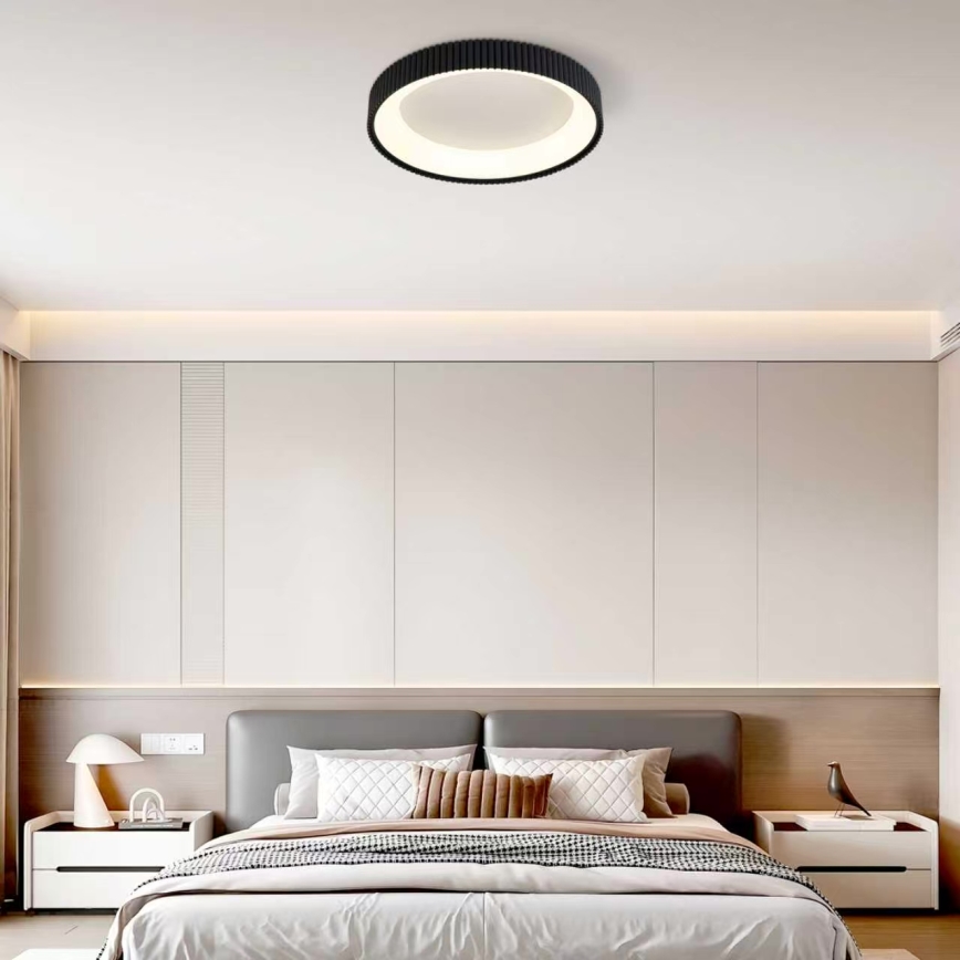 Brilagi - Plafonnier LED dimmable FALCON MODERN LED/54W/230V 3000-6500K Ø 60 cm noir + télécommande