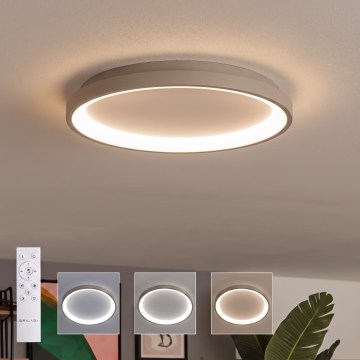 BRILAGI - Plafonnier LED dimmable FALCON SLIM LED/42W/230V 3000-6500K Ø 50 cm blanc/beige + télécommande
