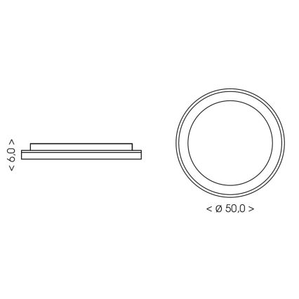 BRILAGI - Plafonnier LED dimmable FALCON SLIM LED/42W/230V 3000-6500K Ø 50 cm beige + télécommande