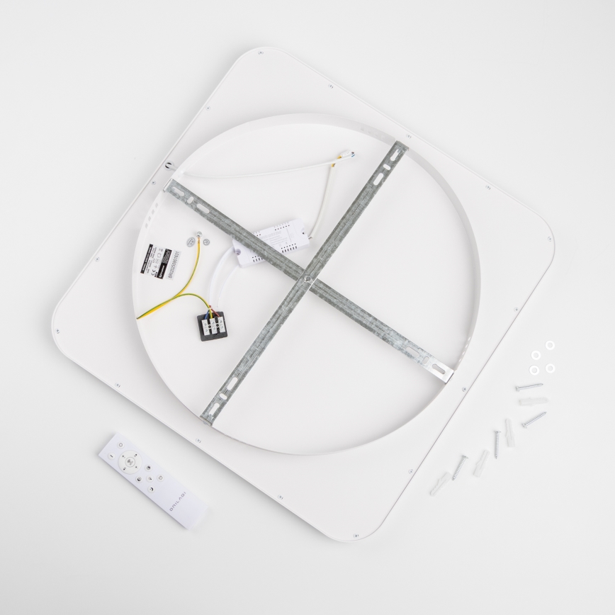 Brilagi - Plafonnier LED dimmable FALCON SLIM LED/50W/230V 3000-6500K 50x50 cm blanc + télécommande
