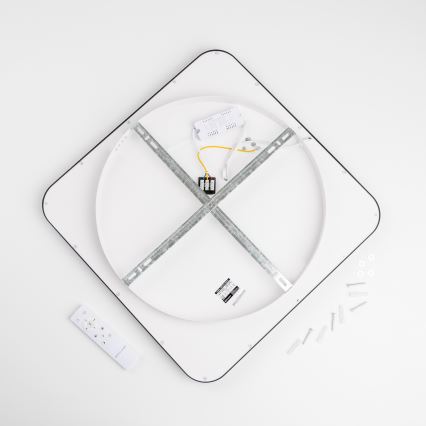 Brilagi - Plafonnier LED dimmable FALCON SLIM LED/50W/230V 3000-6500K 50x50 cm noir + télécommande