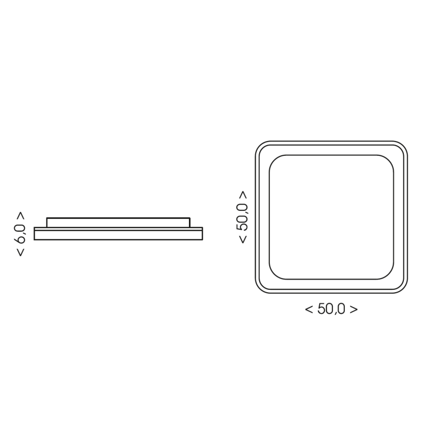 BRILAGI - Plafonnier LED dimmable FALCON SLIM LED/50W/230V 3000-6500K 50x50 cm blanc/beige + télécommande