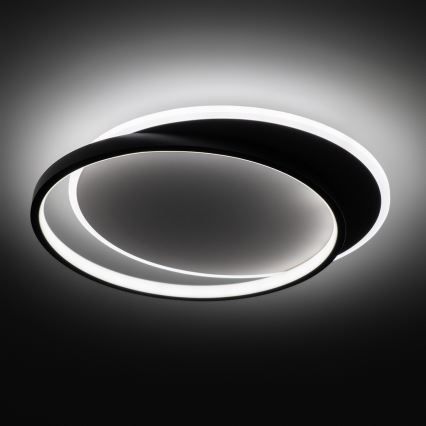 Brilagi - Plafonnier LED dimmable FLARE LED/48W/230V 3000-6000K 39,5x45 cm blanc/noir + télécommande