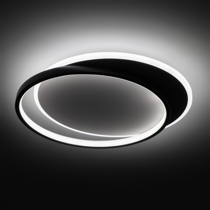 Brilagi - Plafonnier LED dimmable FLARE LED/48W/230V 3000-6000K 39,5x45 cm blanc/noir + télécommande