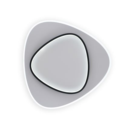 Brilagi - Plafonnier LED dimmable FLARE LED/70W/230V 3000-6000K 55x55 cm blanc/noir + télécommande