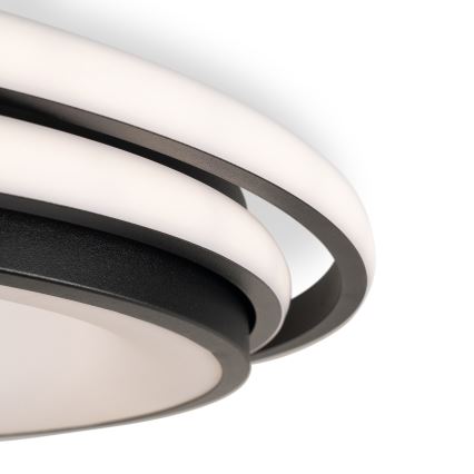 BRILAGI - Plafonnier LED dimmable FLARE LED/84W/230V 3000-6000K 47x51 cm noir + télécommande