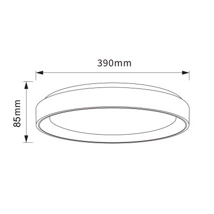 Brilagi - Plafonnier LED dimmable FLOCO LED/48W/230V 3000-6500K Ø 40 cm décor bois/noir + télécommande