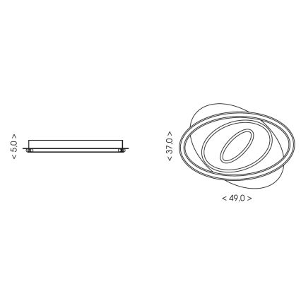 Brilagi - Plafonnier LED dimmable IRIS LED/78W/230V 3000-6000K 37x49 cm blanc + télécommande