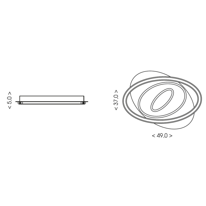 Brilagi - Plafonnier LED dimmable IRIS LED/78W/230V 3000-6000K 37x49 cm blanc + télécommande
