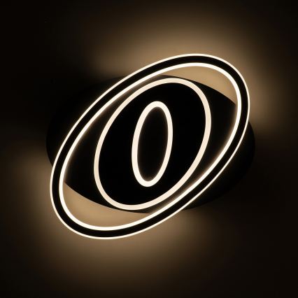 Brilagi - Plafonnier LED dimmable IRIS LED/78W/230V 3000-6000K 37x49 cm noir + télécommande incluse