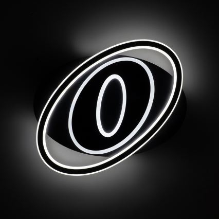 Brilagi - Plafonnier LED dimmable IRIS LED/78W/230V 3000-6000K 37x49 cm noir + télécommande incluse