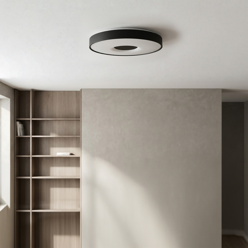 Brilagi - Plafonnier LED dimmable JAMIS LED/48W/230V 3000-6500K Ø 39 cm noir + télécommande