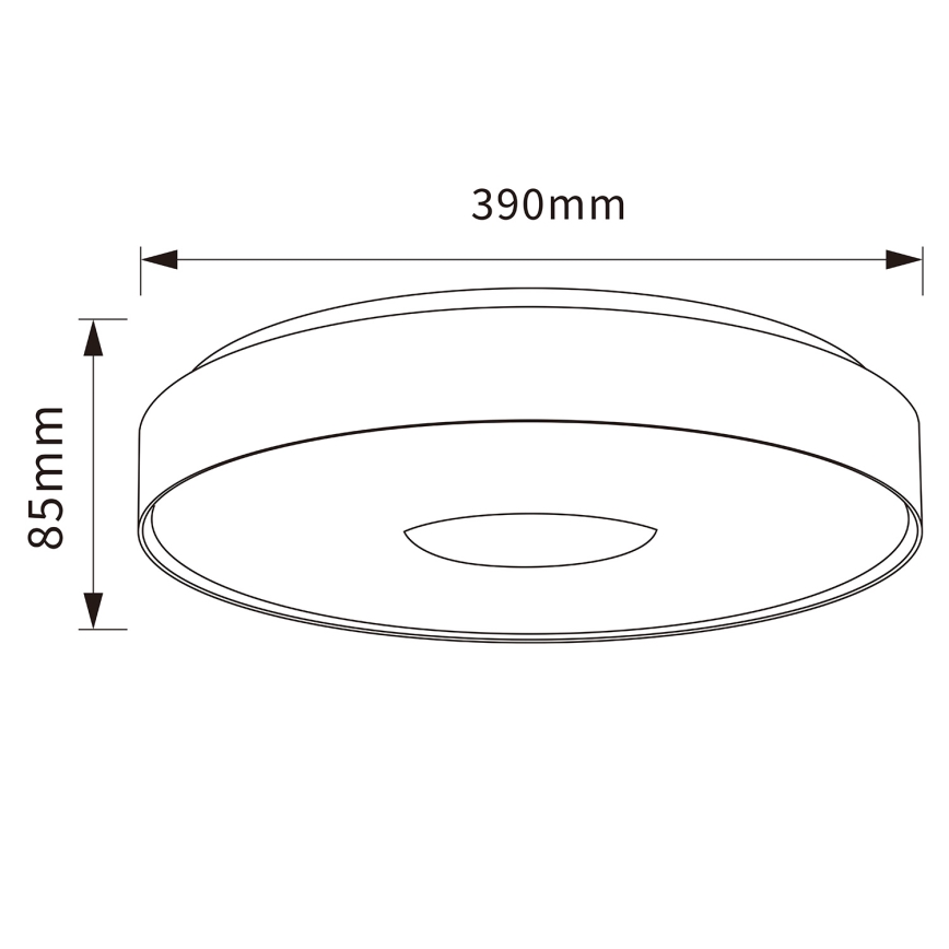 Brilagi - Plafonnier LED dimmable JAMIS LED/48W/230V 3000-6500K Ø 39 cm noir + télécommande