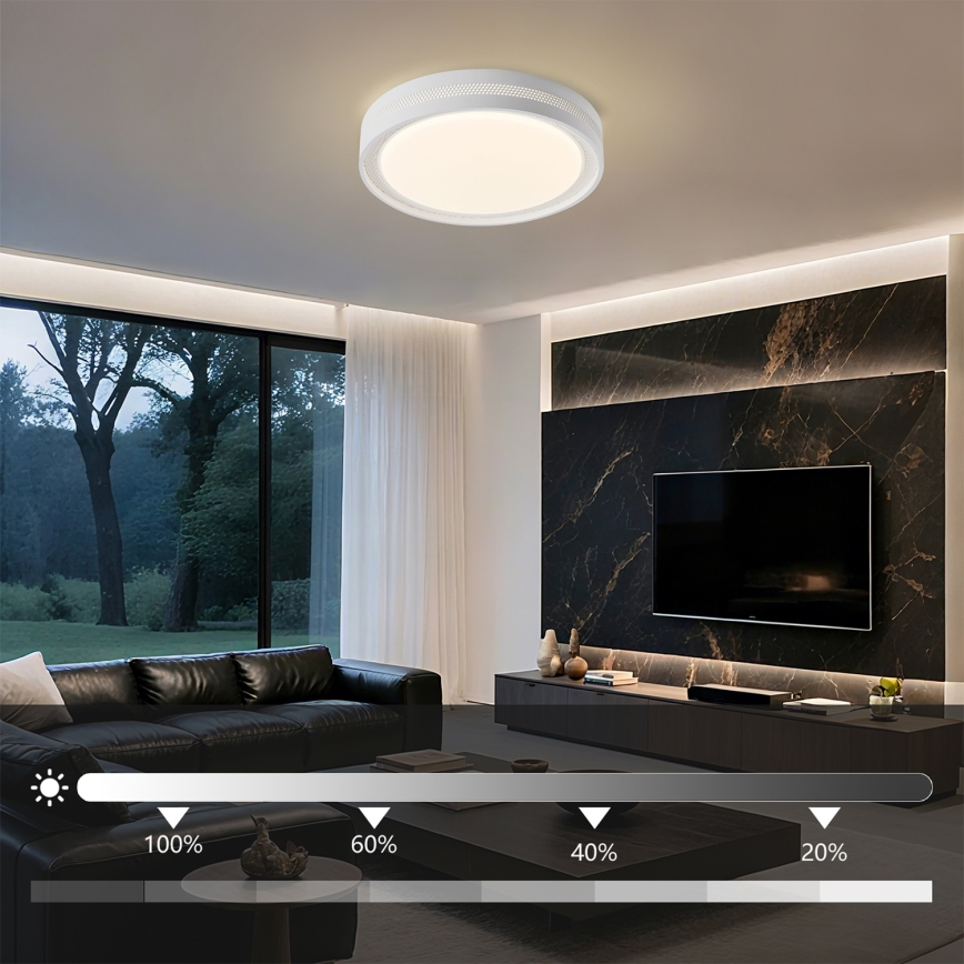 Brilagi - Plafonnier LED dimmable KREON LED/54W/230V 3000-6000K blanc Ø 38 cm + télécommande