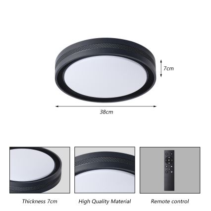 Brilagi - Plafonnier LED dimmable KREON LED/54W/230V 3000-6000K blanc Ø 38 cm + télécommande