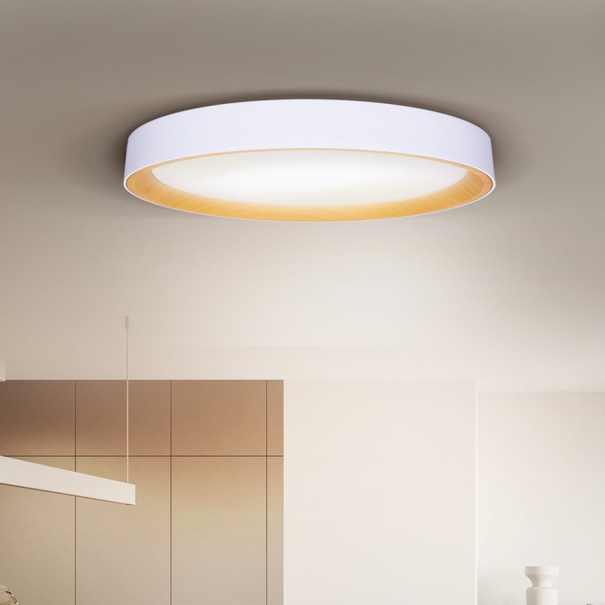 Brilagi - Plafonnier LED dimmable LARIOS LED/72W/230V blanc diam. 59 cm + télécommande