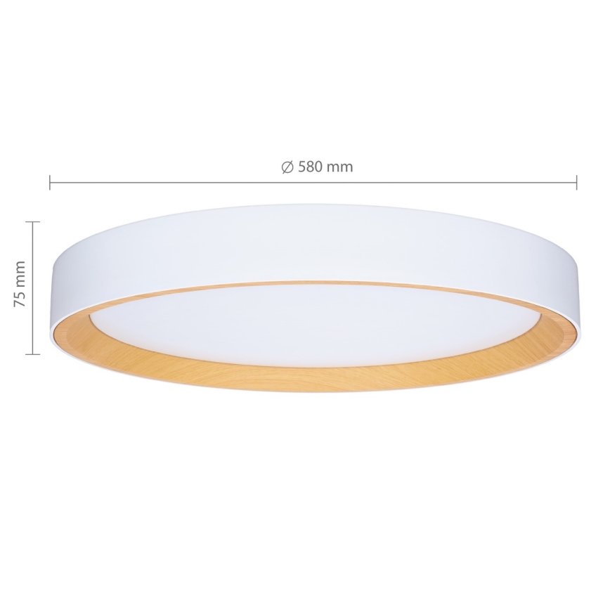 Brilagi - Plafonnier LED dimmable LARIOS LED/72W/230V blanc diam. 59 cm + télécommande