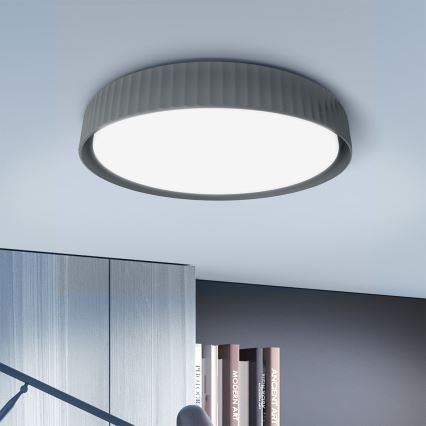 Brilagi - Plafonnier LED dimmable LUCIA LED/48W/230V 3000–6500K Ø 41 cm gris + télécommande