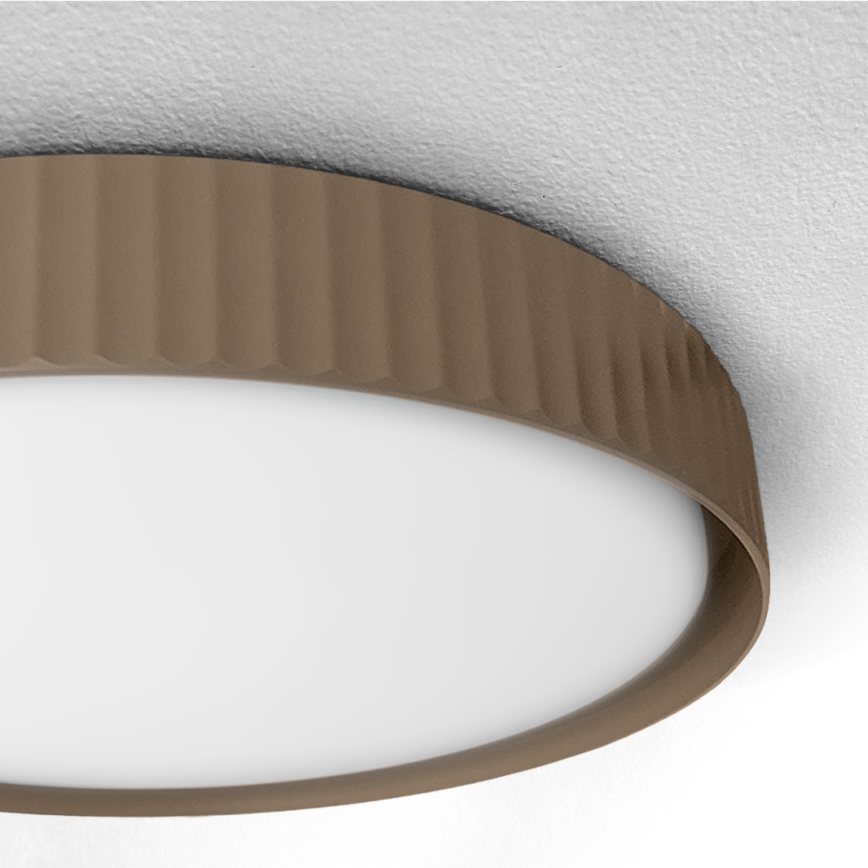 Brilagi - Luminaire de plafond LED dimmable LUCIA, 60 W / 230 V, 3000–6500 K, Ø 59 cm, marron + télécommande