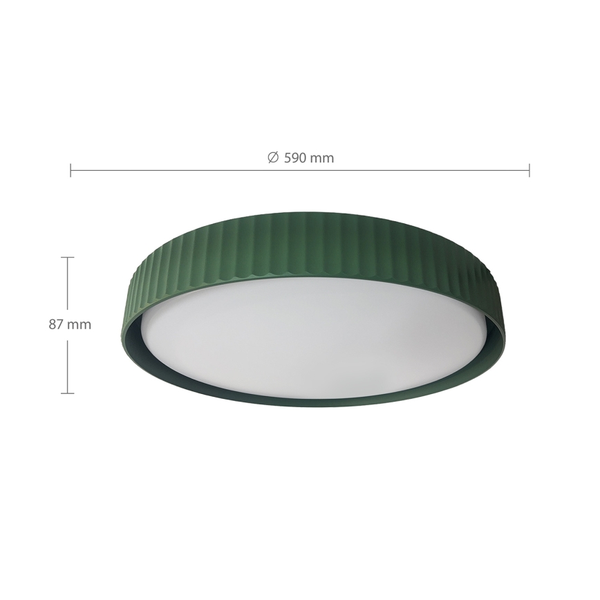 Brilagi - Plafonnier LED à intensité variable LUCIA LED/60W/230V 3000-6500K Ø 59 cm vert + télécommande