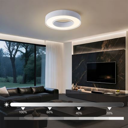 Brilagi - Plafonnier LED dimmable LUMIX LED/48W/230V 3000-6000K blanc Ø 50 cm + télécommande