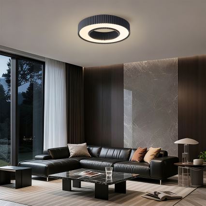 Brilagi - Plafonnier LED dimmable LUMIX LED/48W/230V 3000–6000K noir Ø 50 cm + télécommande