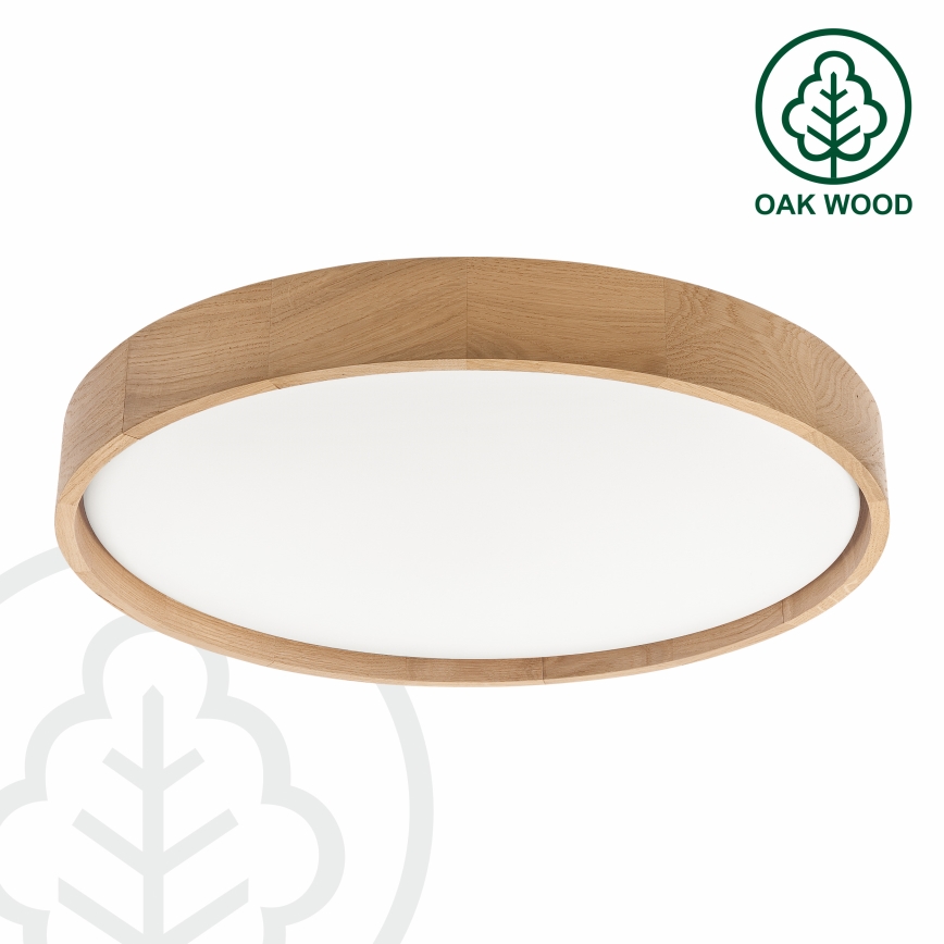 Brilagi - Plafonnier LED dimmable MANAROLA SMART LED/36W/230V 3000-6000K Wi-Fi Tuya Beacon Ø 51 cm chêne + télécommande