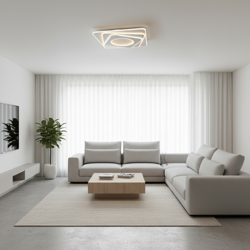Brilagi - LED Plafonnier dimmable MODERN LED/100W/230V 3000-6000K 48x48 cm + télécommande