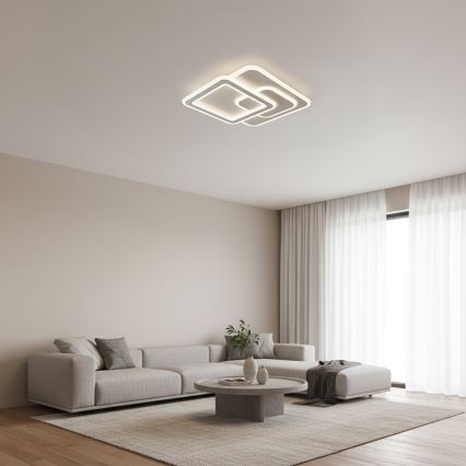 Brilagi - Plafonnier LED dimmable MODERN LED/80W/230V 3000-6000K 52,5x52,5 cm + télécommande