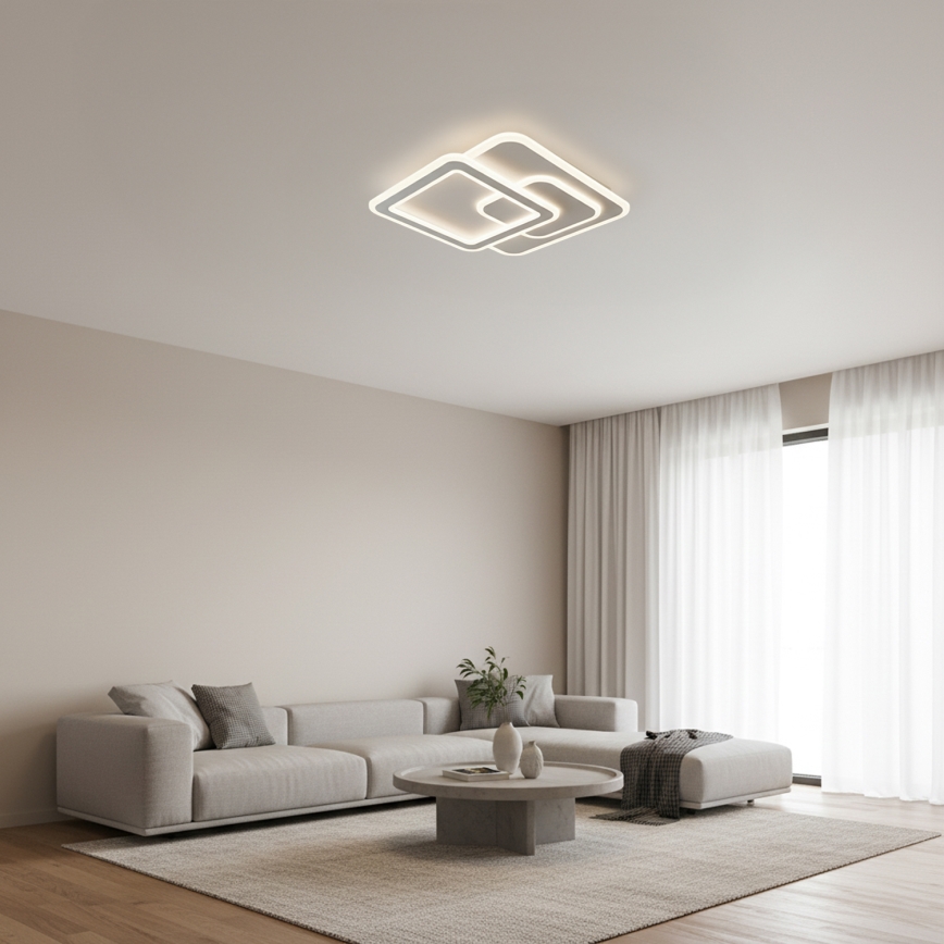 Brilagi - Plafonnier LED dimmable MODERN LED/80W/230V 3000-6000K 52,5x52,5 cm + télécommande