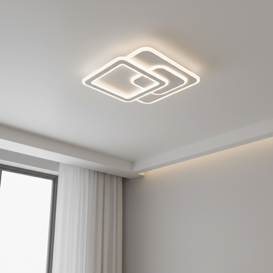 Brilagi - Plafonnier LED dimmable MODERN LED/80W/230V 3000-6000K 52,5x52,5 cm + télécommande