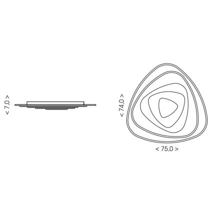 Brilagi - Plafonnier LED dimmable MODERN MAXI LED/140W/230V 3000-6000K 74x75 cm + télécommande