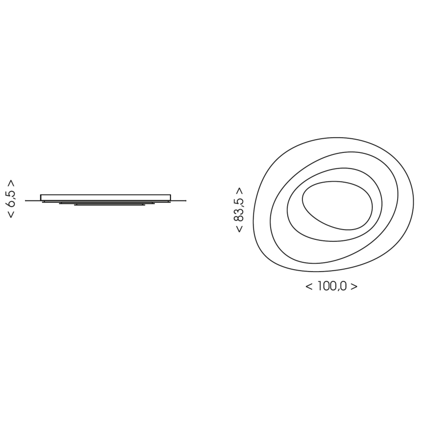 Brilagi - Plafonnier LED dimmable MODERN MAXI LED/105W/230V 3000-6000K 83,5x100 cm + télécommande