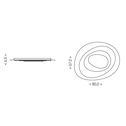 Brilagi - Plafonnier LED dimmable MODERN MAXI LED/87W/230V 3000-6000K 67x80 cm + télécommande
