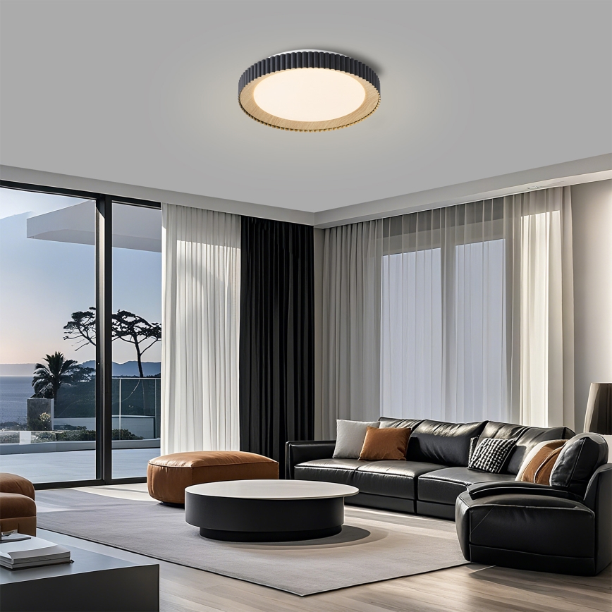 Brilagi - Plafonnier LED dimmable NEXO LED/48W/230V 3000-6000K noir Ø 43 cm + télécommande
