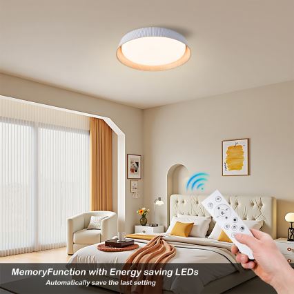 Brilagi - Plafonnier LED dimmable ORINO LED/54W/230V 3000–6000K blanc Ø 43 cm + télécommande