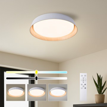 Brilagi - Plafonnier LED dimmable ORINO LED/54W/230V 3000–6000K blanc Ø 43 cm + télécommande
