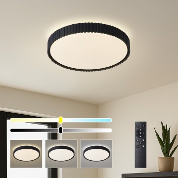 Brilagi - Plafonnier LED dimmable ORINO LED/54W/230V 3000-6000K noir Ø 43 cm + télécommande