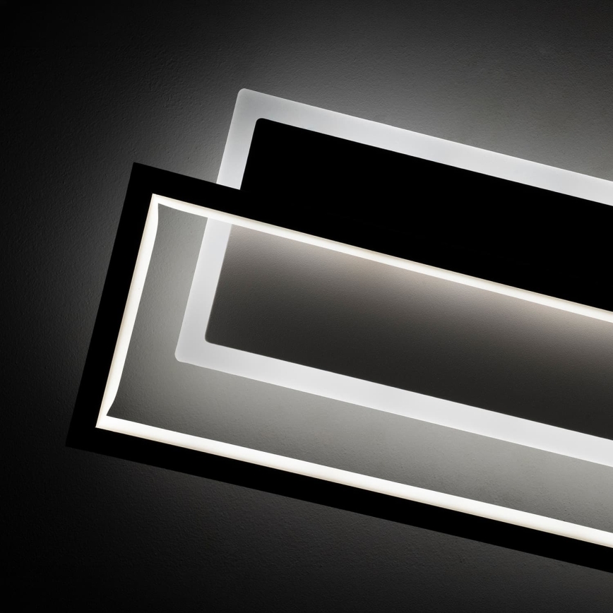 BRILAGI - Plafonnier LED dimmable OUTLINE LED/66W/230V 3000-6000K 15x60 cm blanc/noir + télécommande