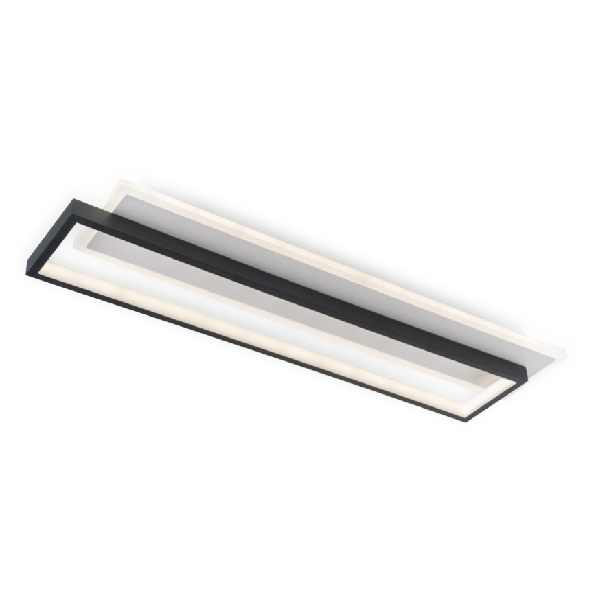 BRILAGI - Plafonnier LED dimmable OUTLINE LED/66W/230V 3000-6000K 15x60 cm blanc/noir + télécommande