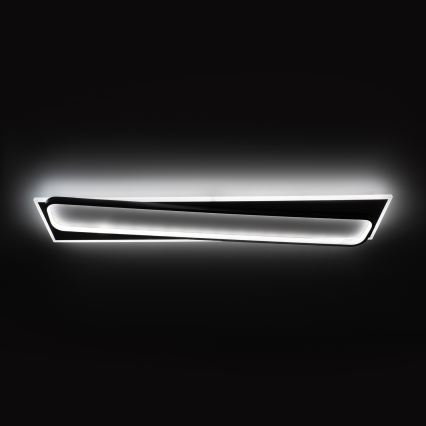Brilagi - Plafonnier LED dimmable OUTLINE LED/90W/230V 3000-6000K 18x100 cm blanc/noir + télécommande