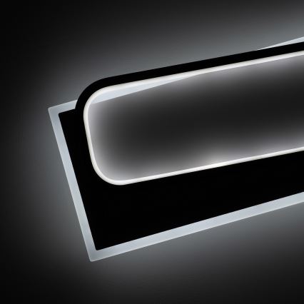 Brilagi - Plafonnier LED dimmable OUTLINE LED/90W/230V 3000-6000K 18x100 cm blanc/noir + télécommande
