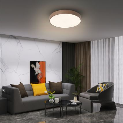 Brilagi - Plafonnier LED dimmable POOL LED/36W/230V 3000-6000K Ø 30 cm marron + télécommande