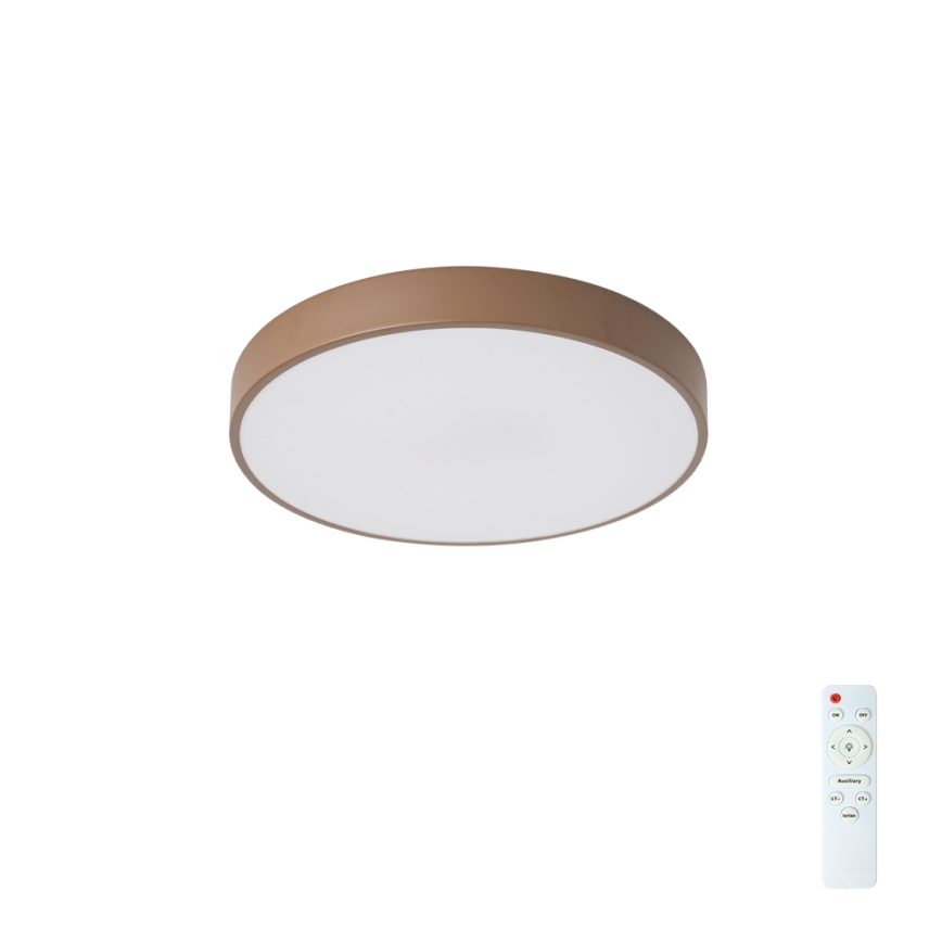 Brilagi - Plafonnier LED dimmable POOL LED/36W/230V 3000-6000K Ø 30 cm marron + télécommande