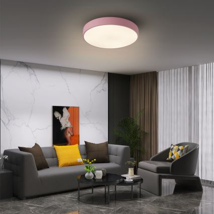 Brilagi - Plafonnier LED dimmable POOL LED/36W/230V 3000-6000K diam. 30 cm rose + télécommande